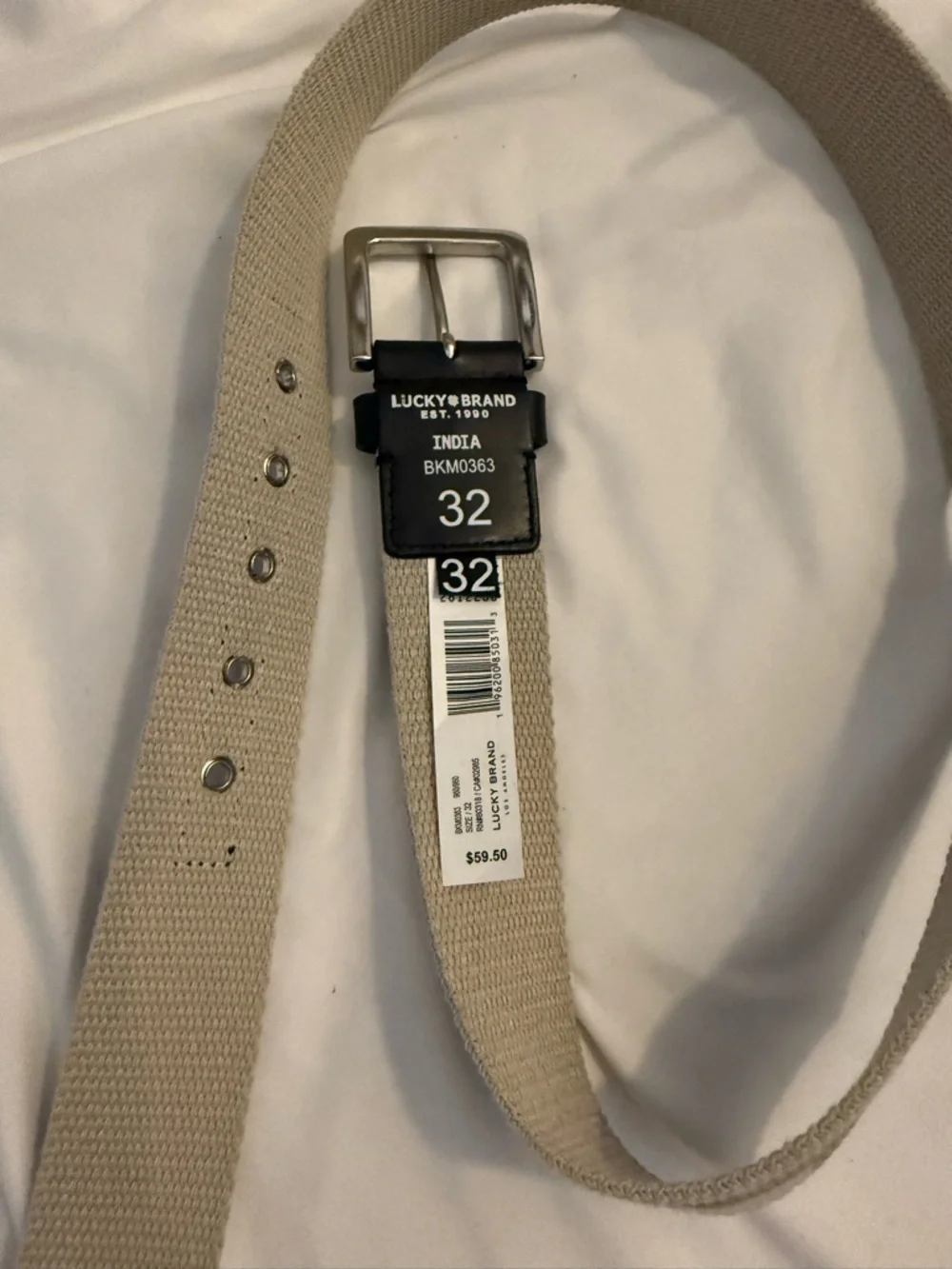 NWT Lucky Brand Men's Camo Webbed Belt Size 32